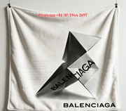 Balenciaga Geometric Logo Flannel Throw Blanket for Sofa Wall Decor BA122